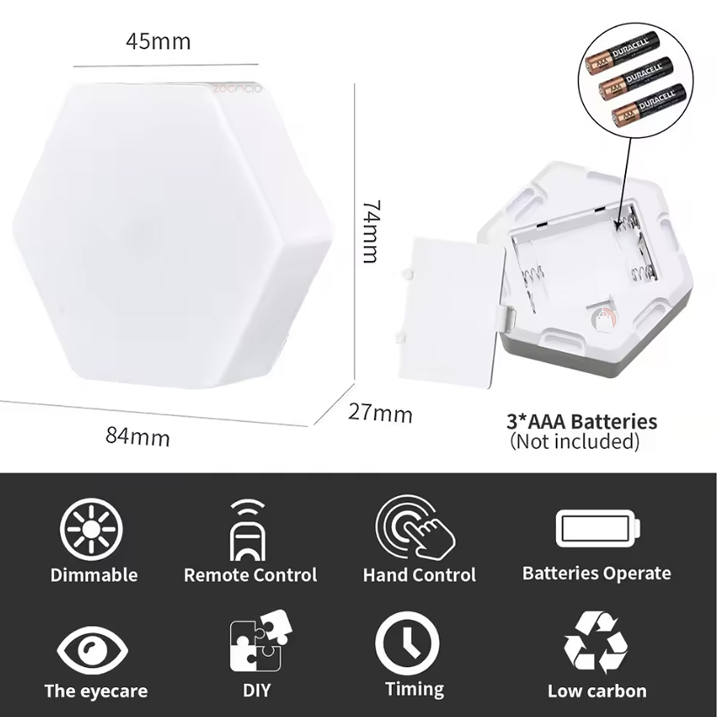 Panel De Luces Hexagonales X3 Led Rgb